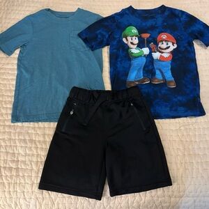 Two T-Shirts and 1 Shorts Size 6/6A